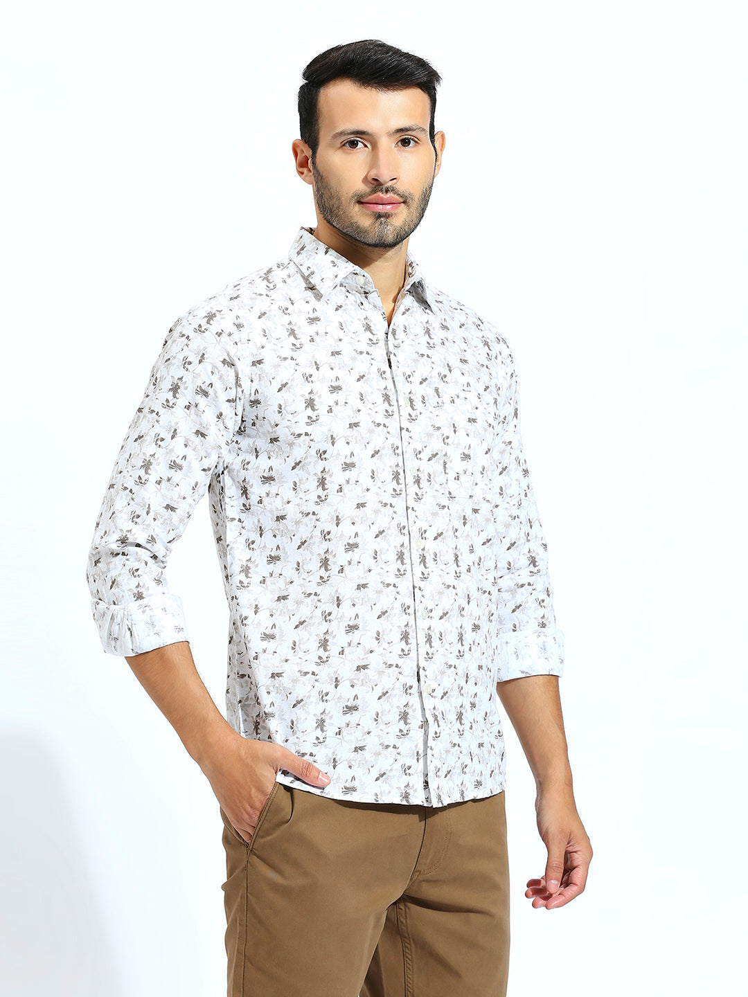 Brown Printed Shirt