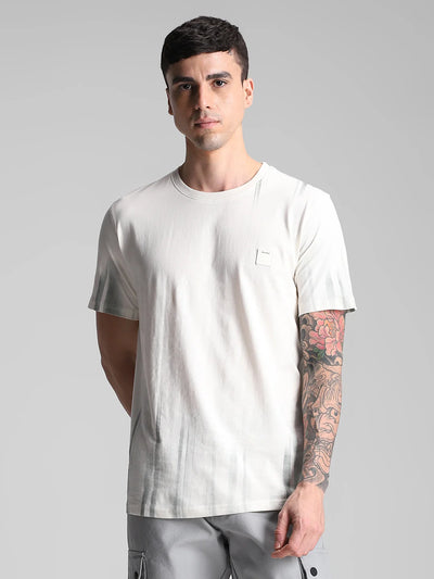 Off White Printed Crew Neck T-Shirt