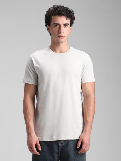 Space Grey Solid Crew T-Shirt