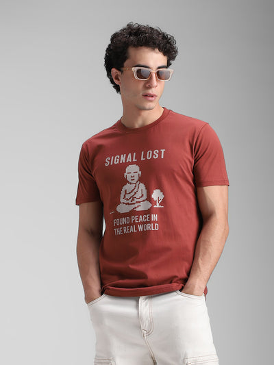 Rust Printed Crew T-Shirt
