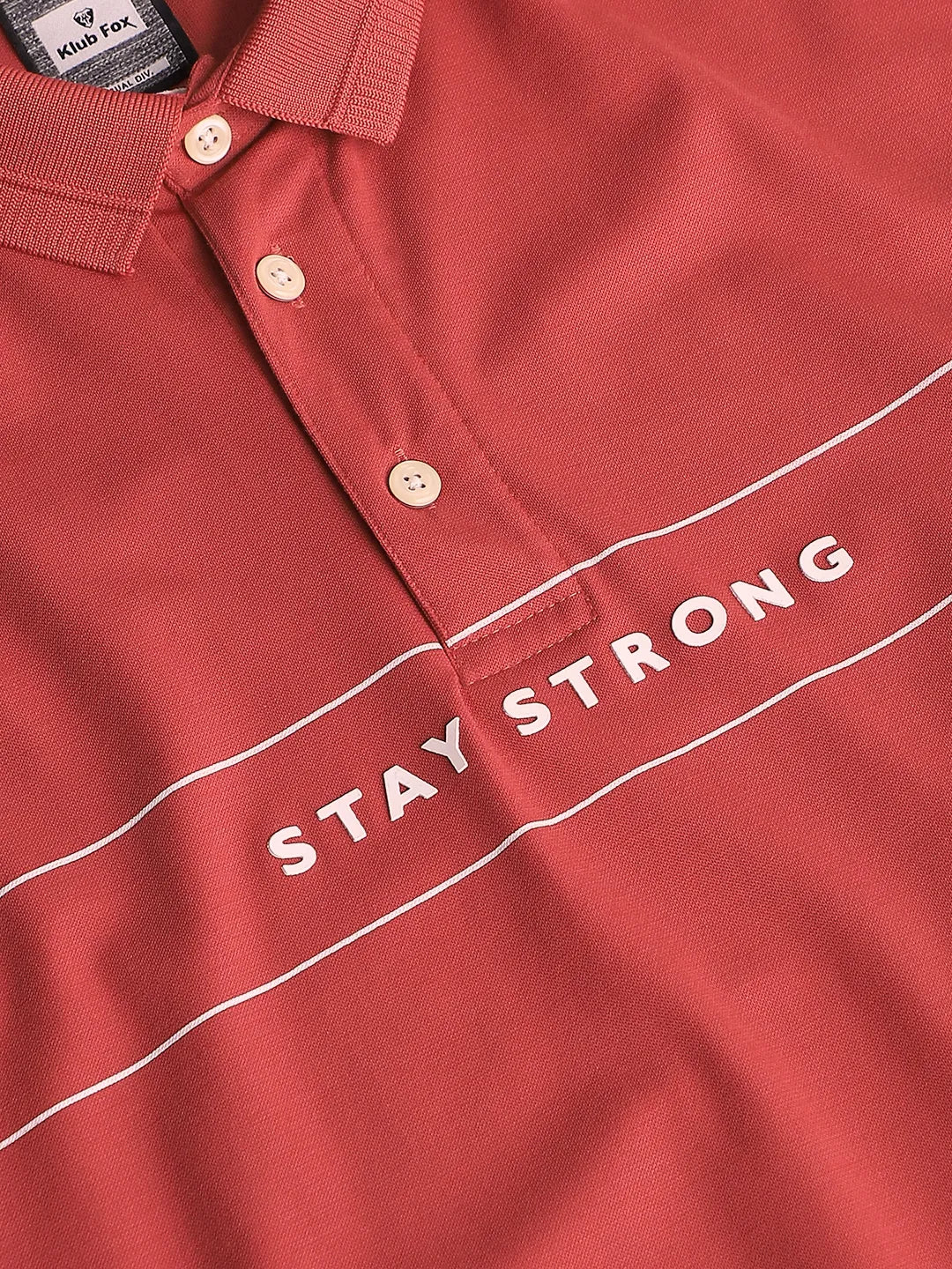 Rust Printed Polo T-Shirt