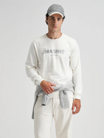 White Printed Sweatshirt