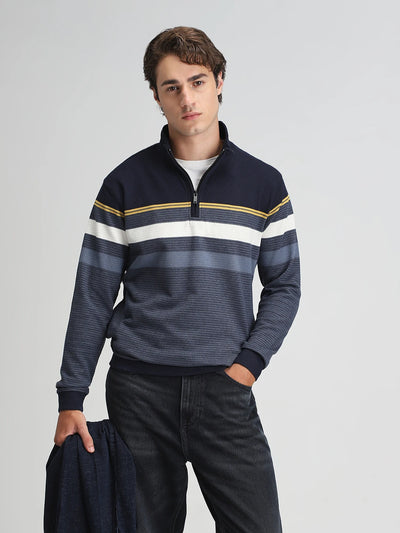 Navy Striped Sweatshirt