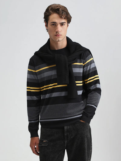 Black Striped Sweatshirt