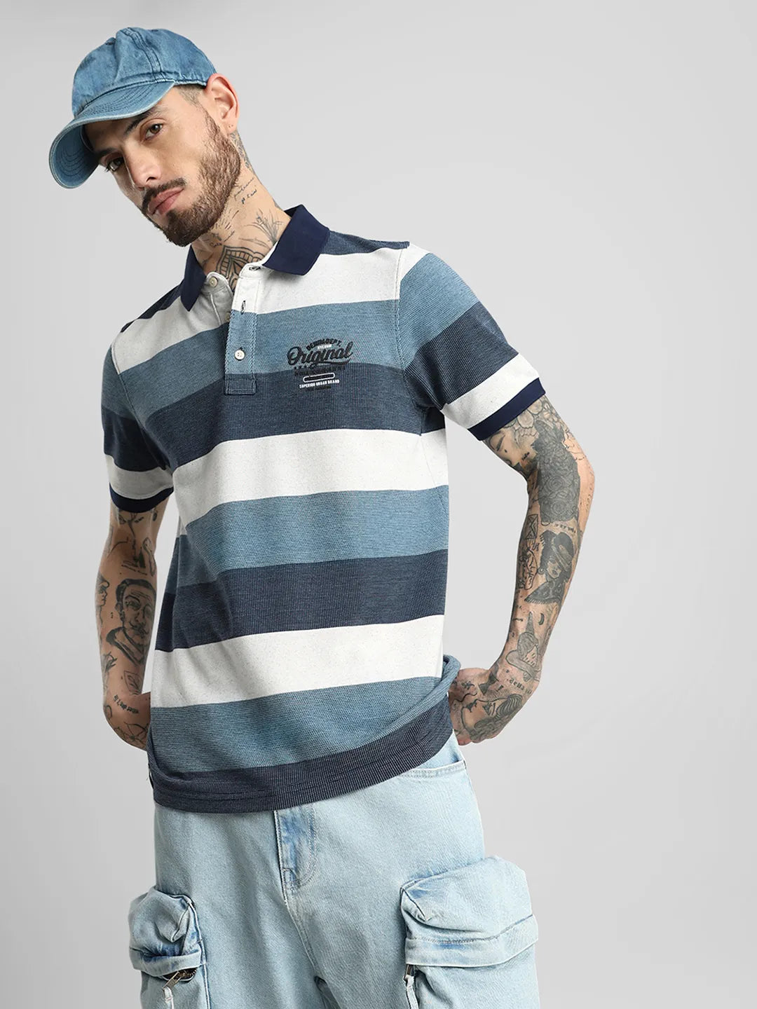Sky Printed Polo T-Shirt
