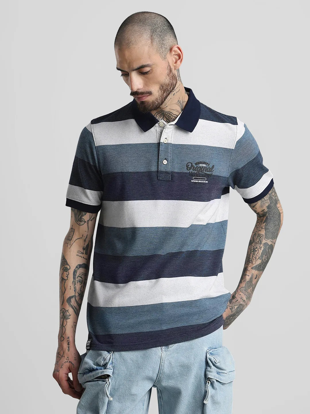 Sky Printed Polo T-Shirt