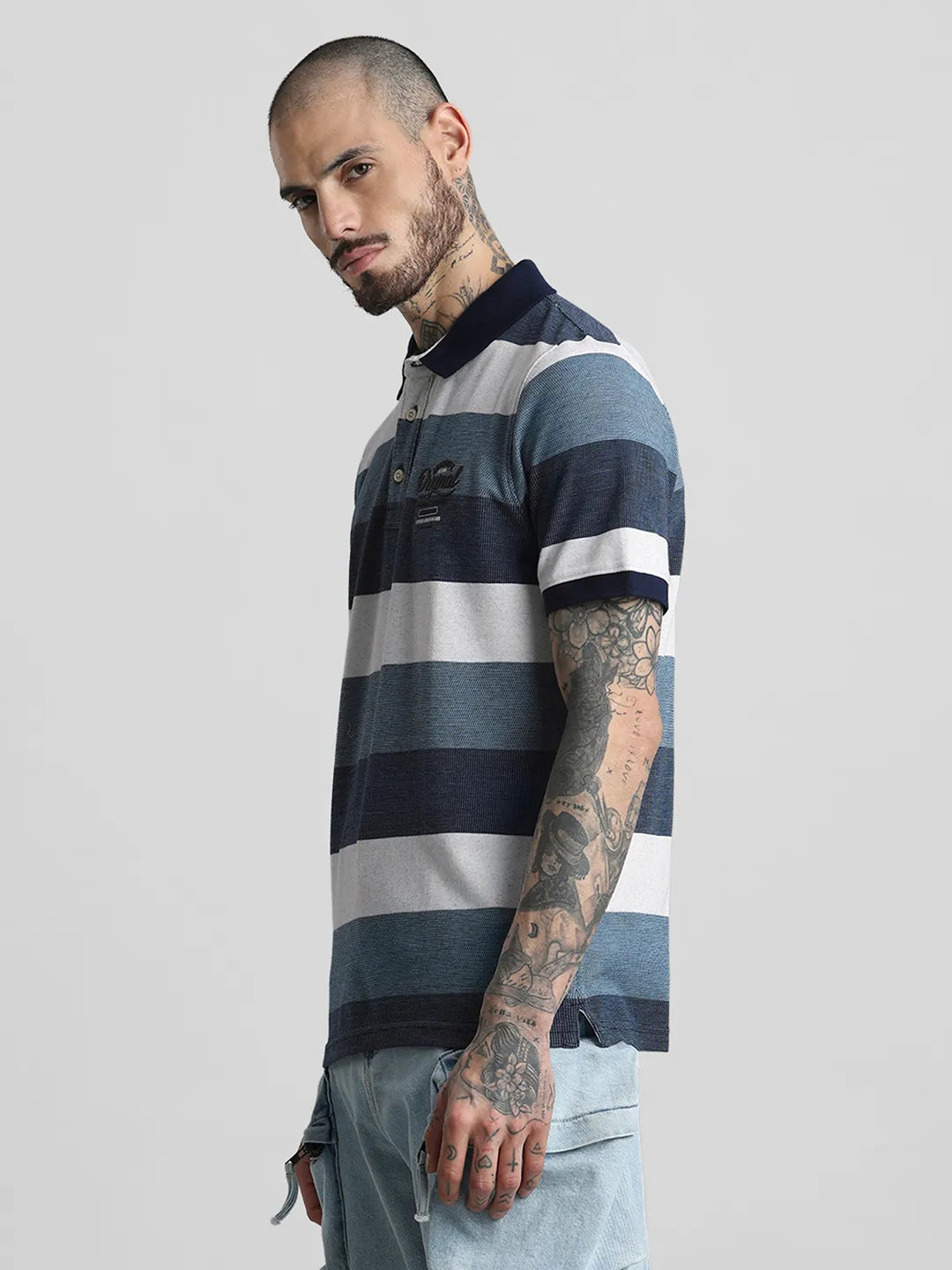 Sky Printed Polo T-Shirt