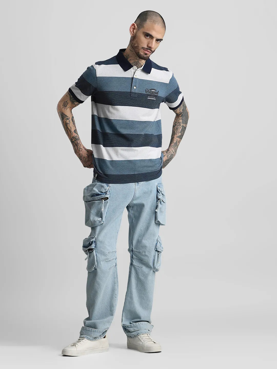 Sky Printed Polo T-Shirt
