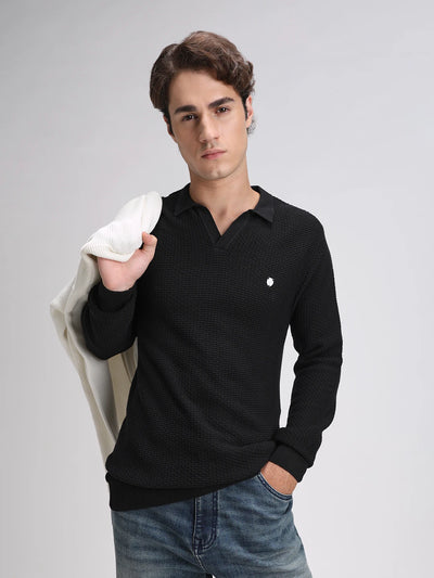Black Solid Sweater
