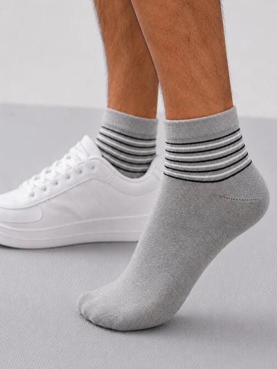 Grey Melange Ankle Length Socks 1 Pair