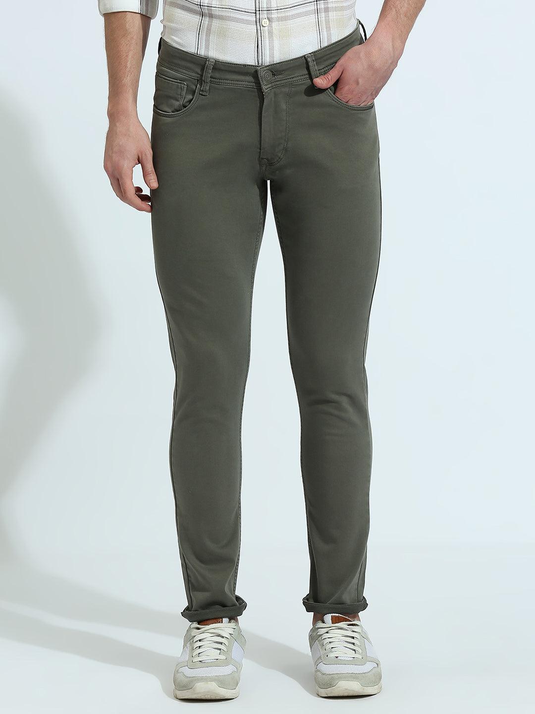 Minimal X Seaweed Green Skinny Fit Jeans