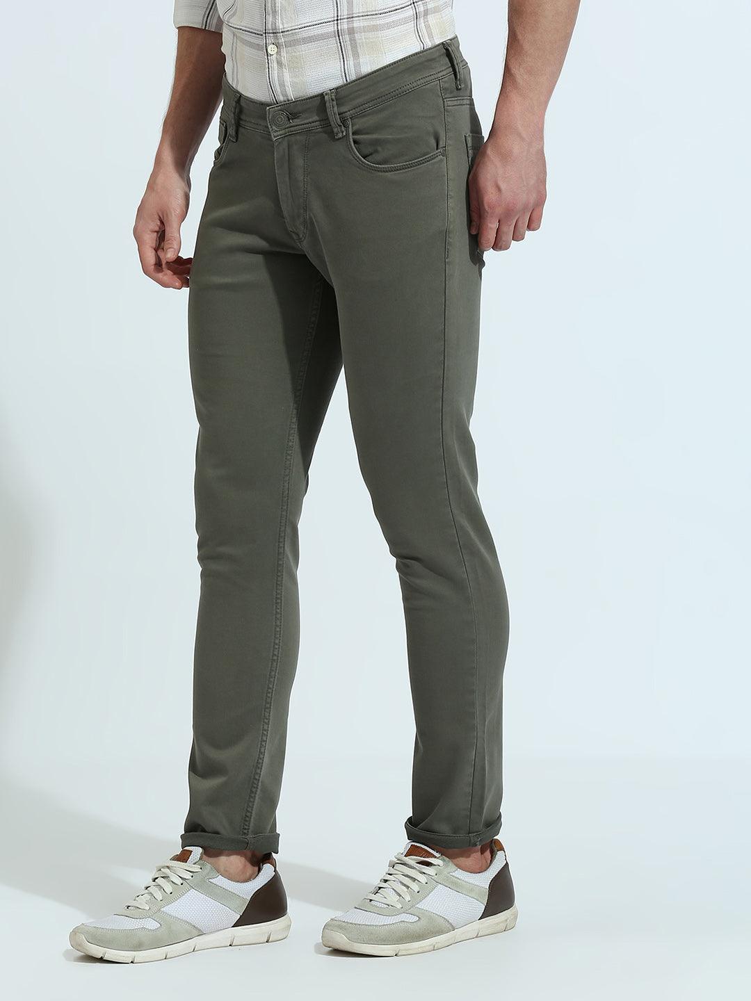 Minimal X Seaweed Green Skinny Fit Jeans