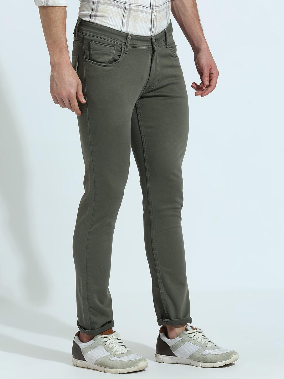 Minimal X Seaweed Green Skinny Fit Jeans