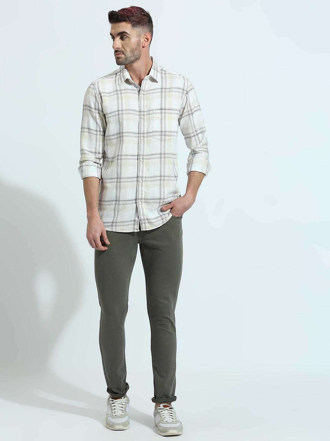 Minimal X Seaweed Green Skinny Fit Jeans