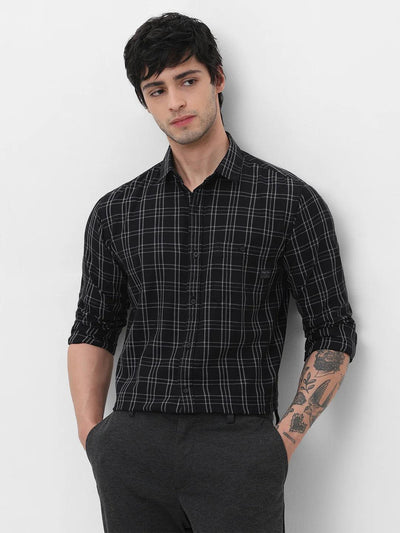 Black Checkered Shirt