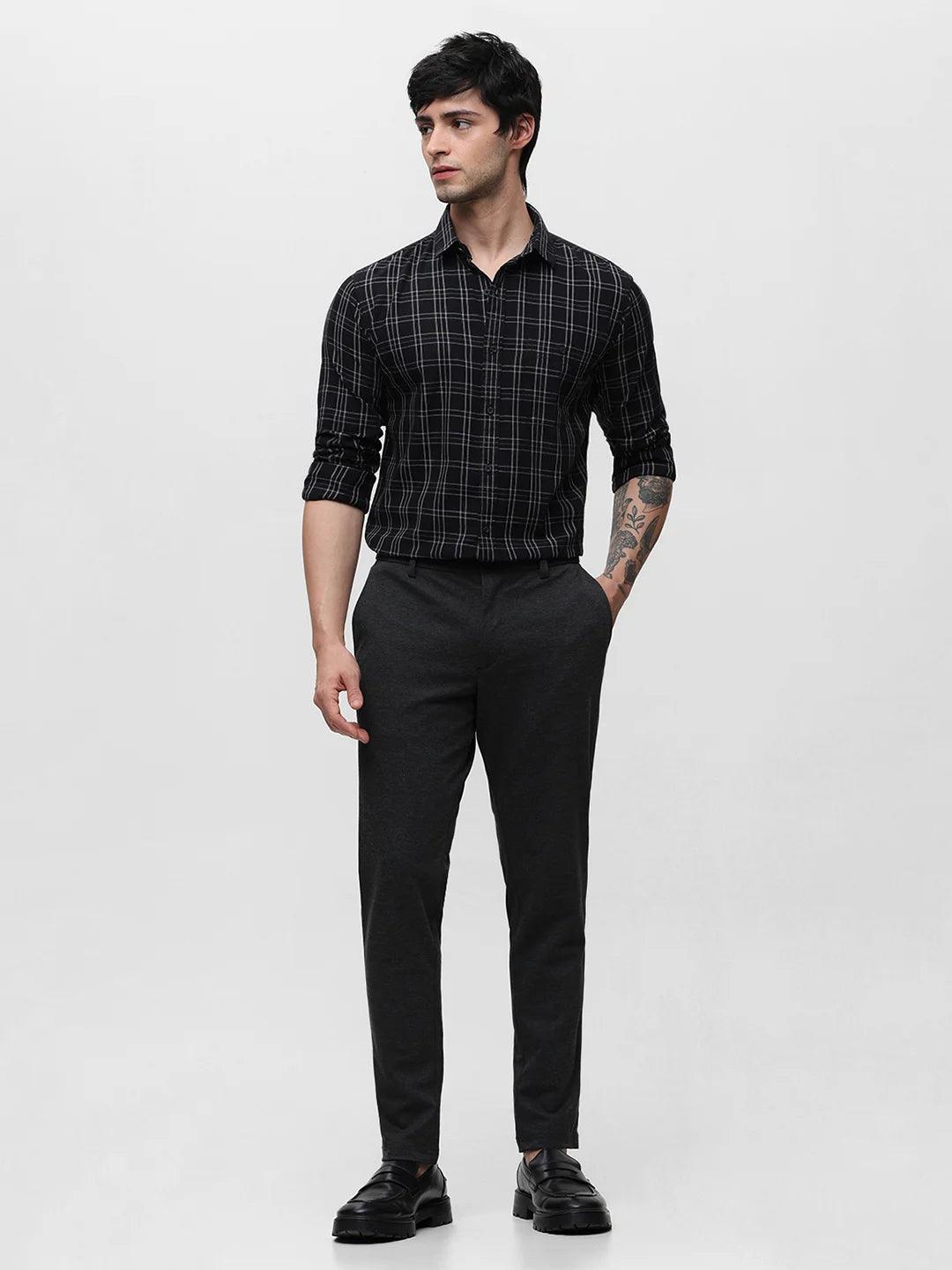 Black Checkered Shirt