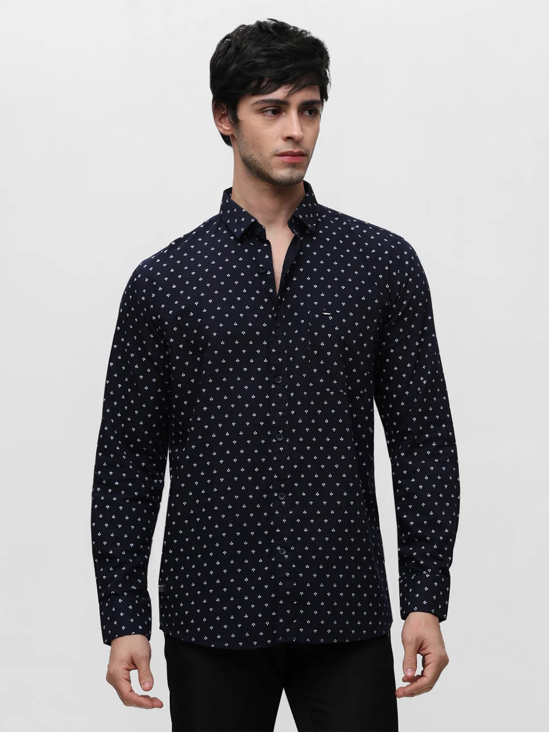 Navy Printed Shirt