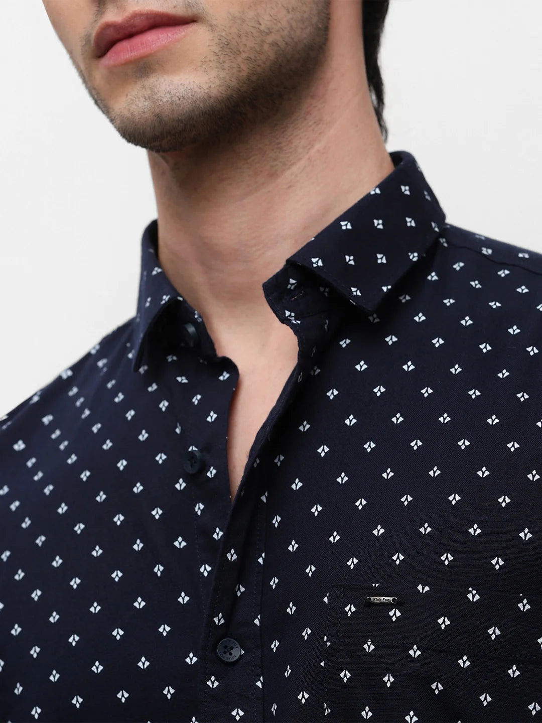 Navy Printed Shirt