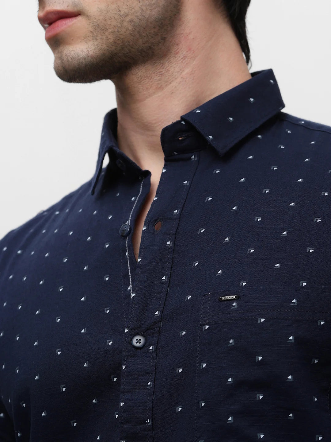 Navy Printed Shirt