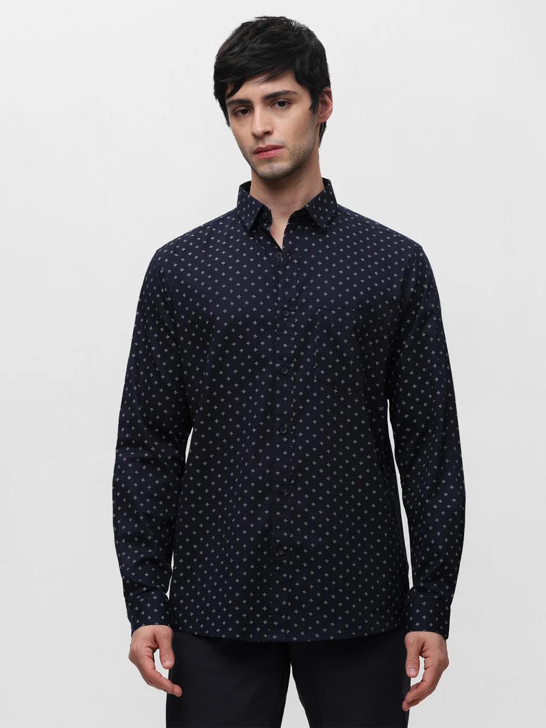 Navy Printed Shirt