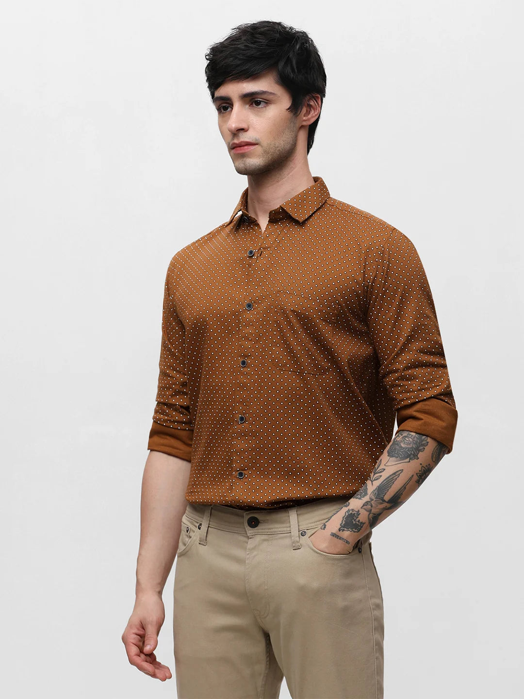 Brown Printed Shirt