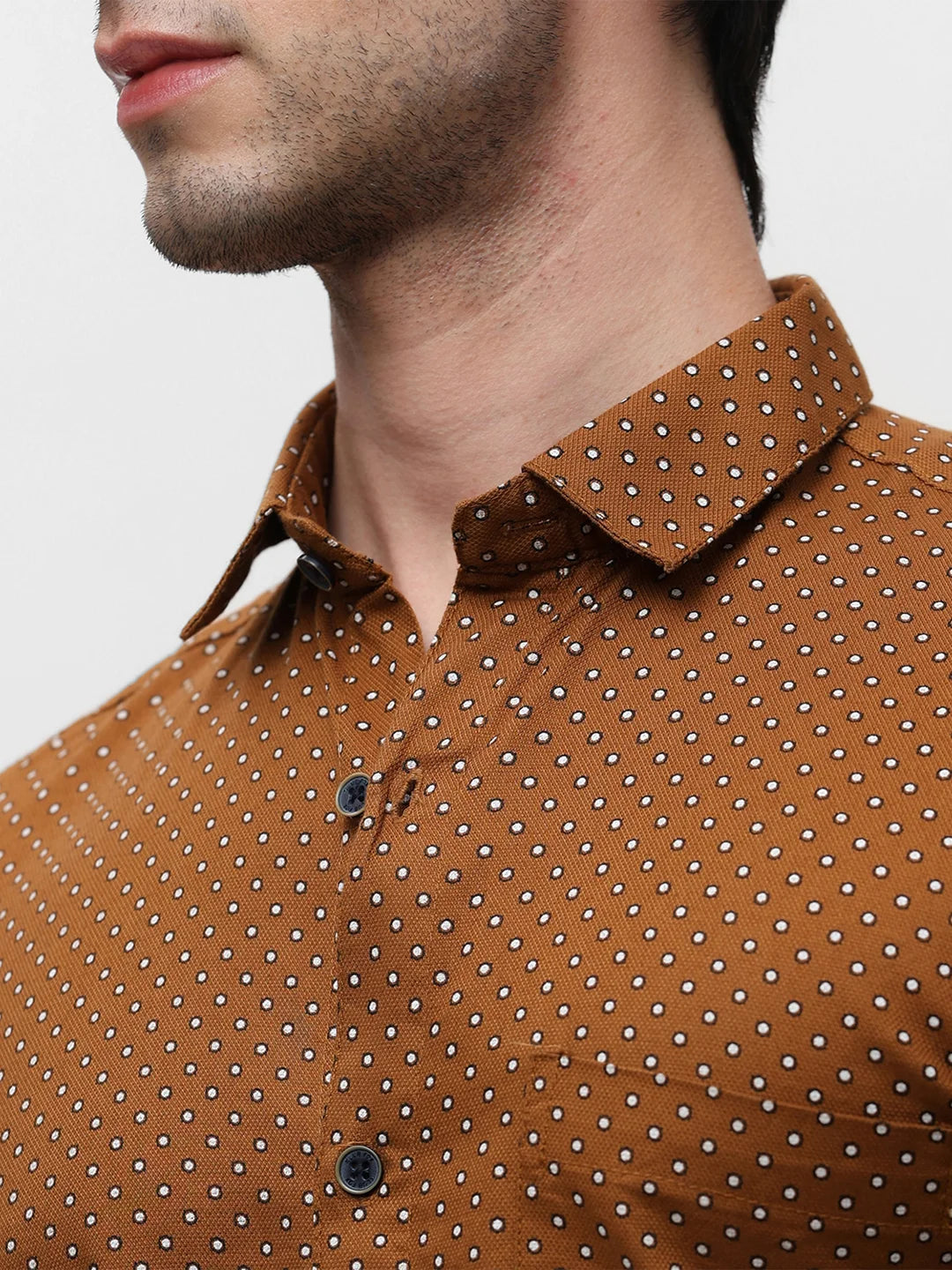 Brown Printed Shirt