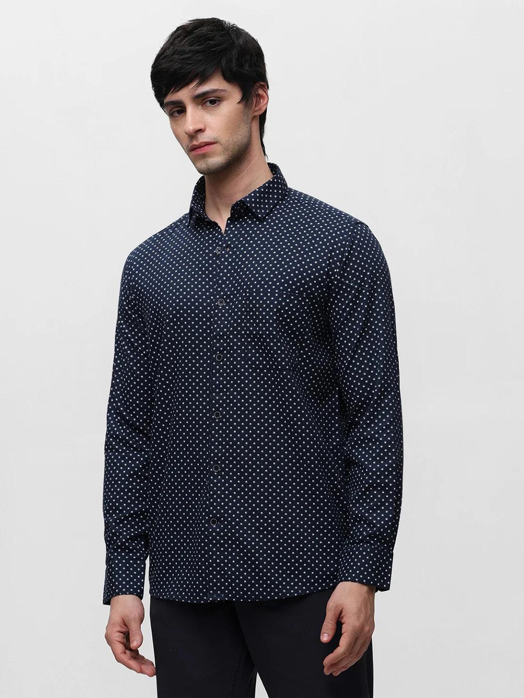 Navy Printed Shirt