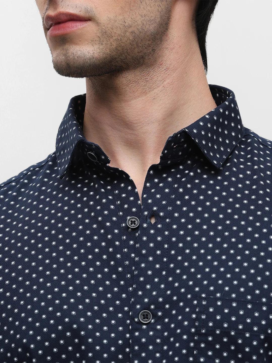 Navy Printed Shirt