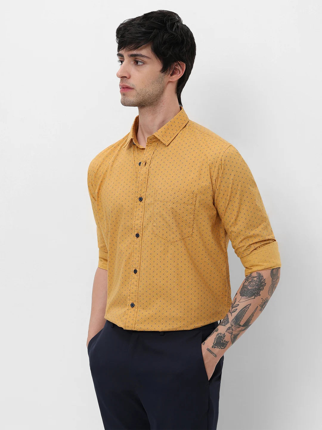 Mustard Printed Shirt