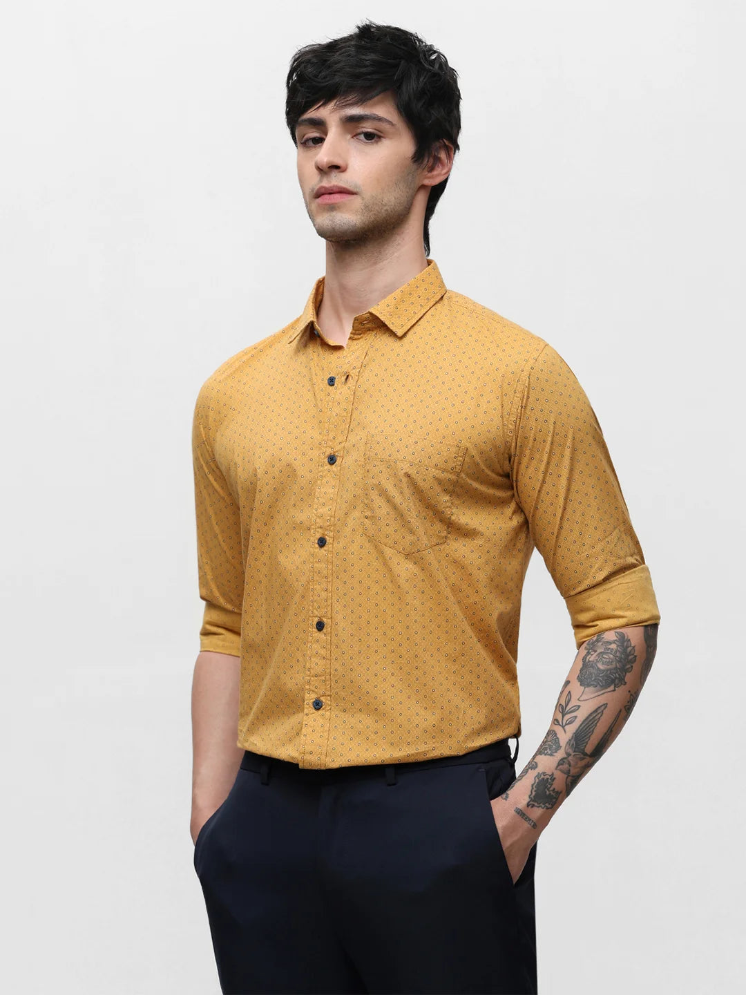 Mustard Printed Shirt