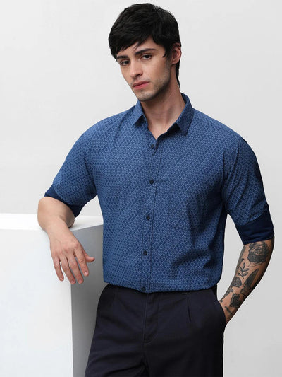 Navy Printed Shirt
