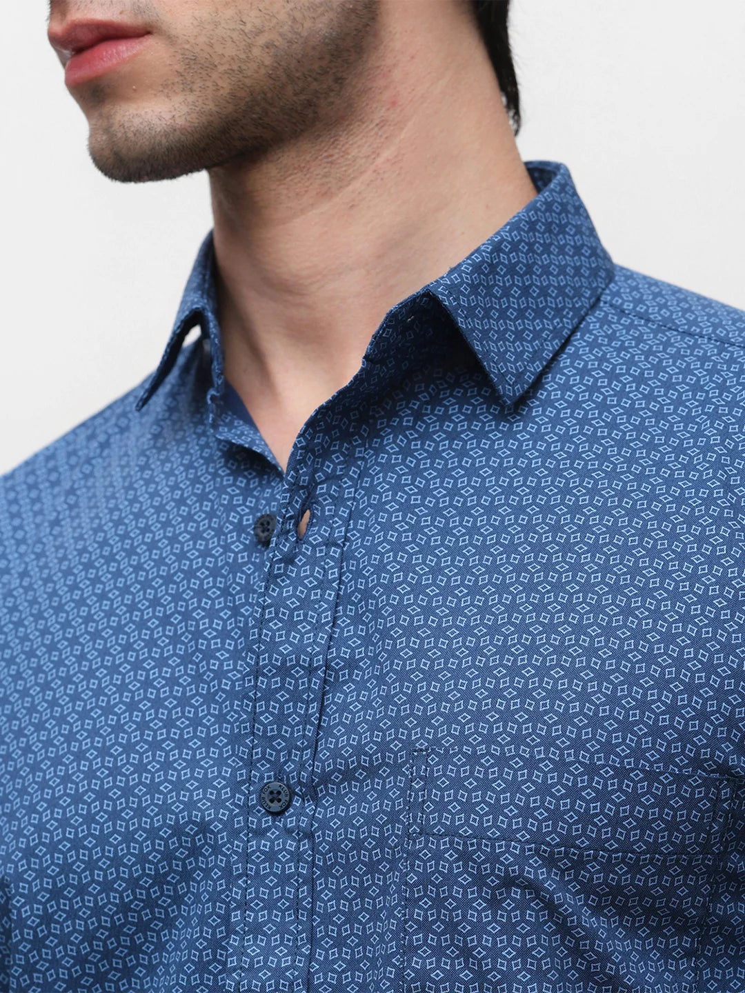 Navy Printed Shirt