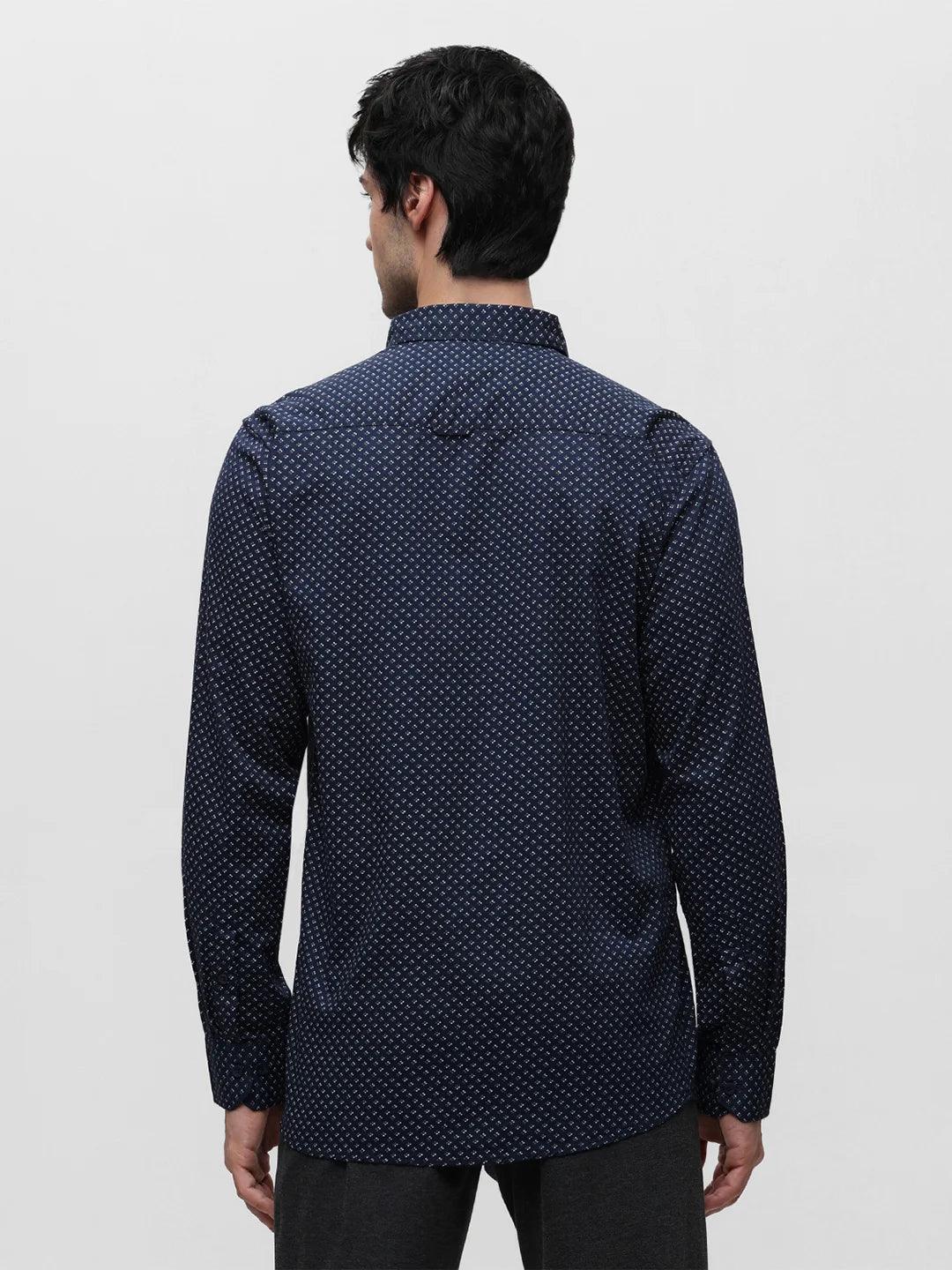 Navy Printed Shirt