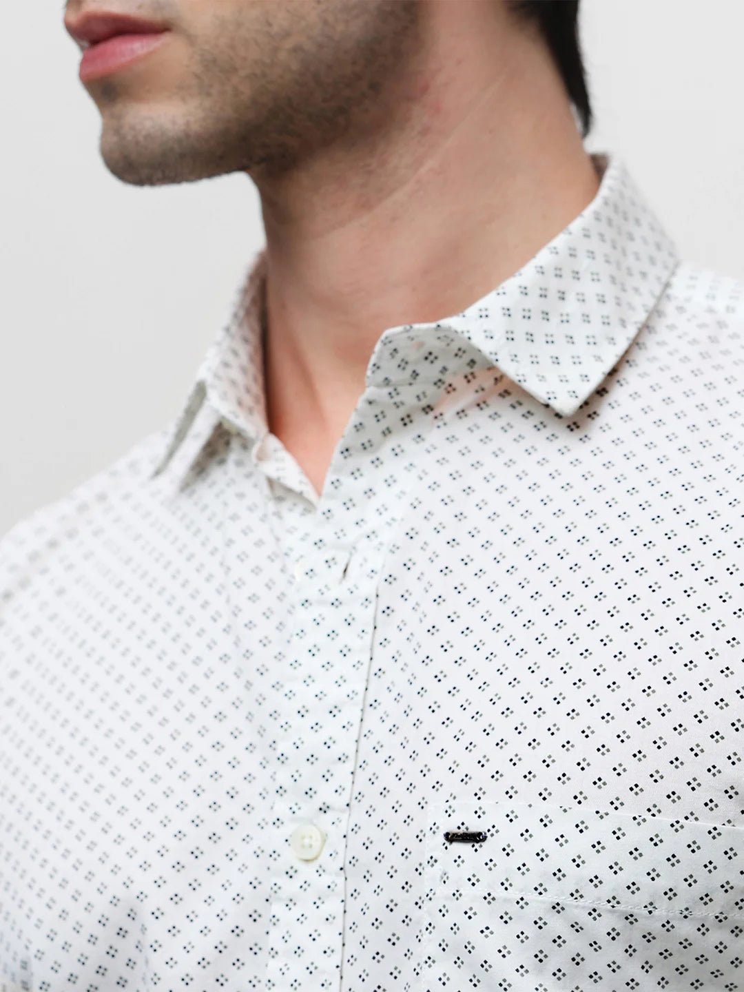 White Printed Shirt