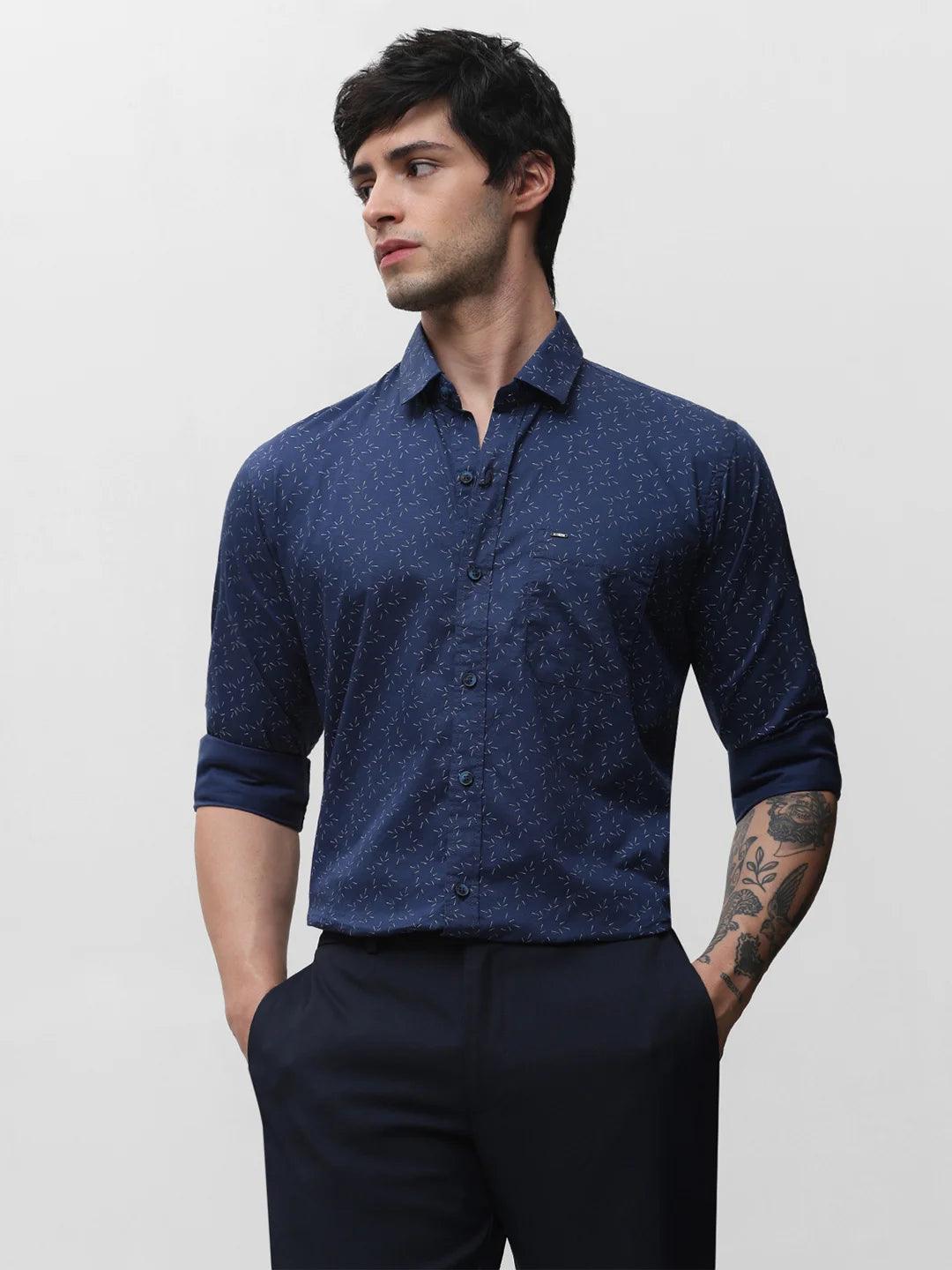 Blue Printed Shirt