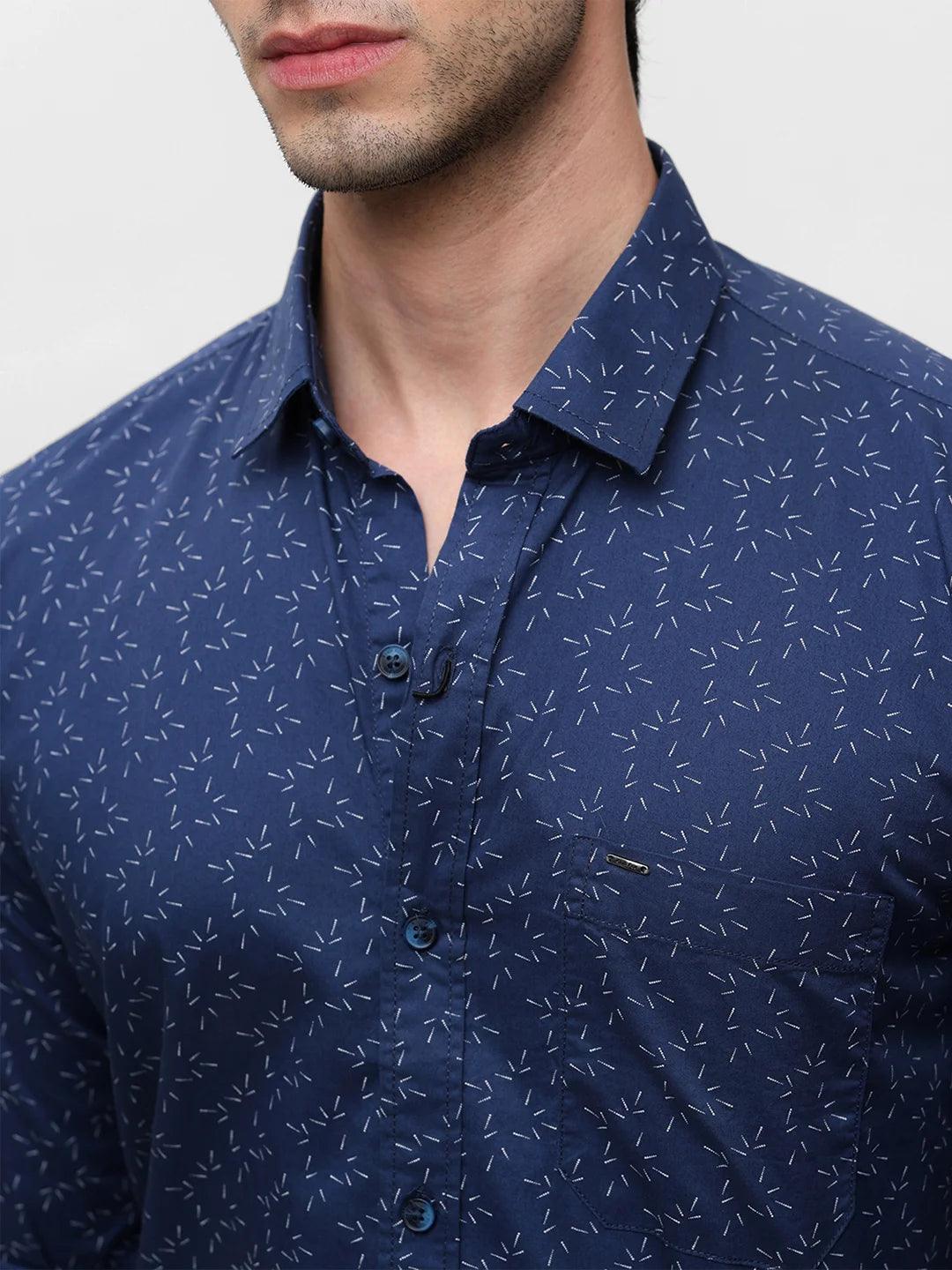 Blue Printed Shirt