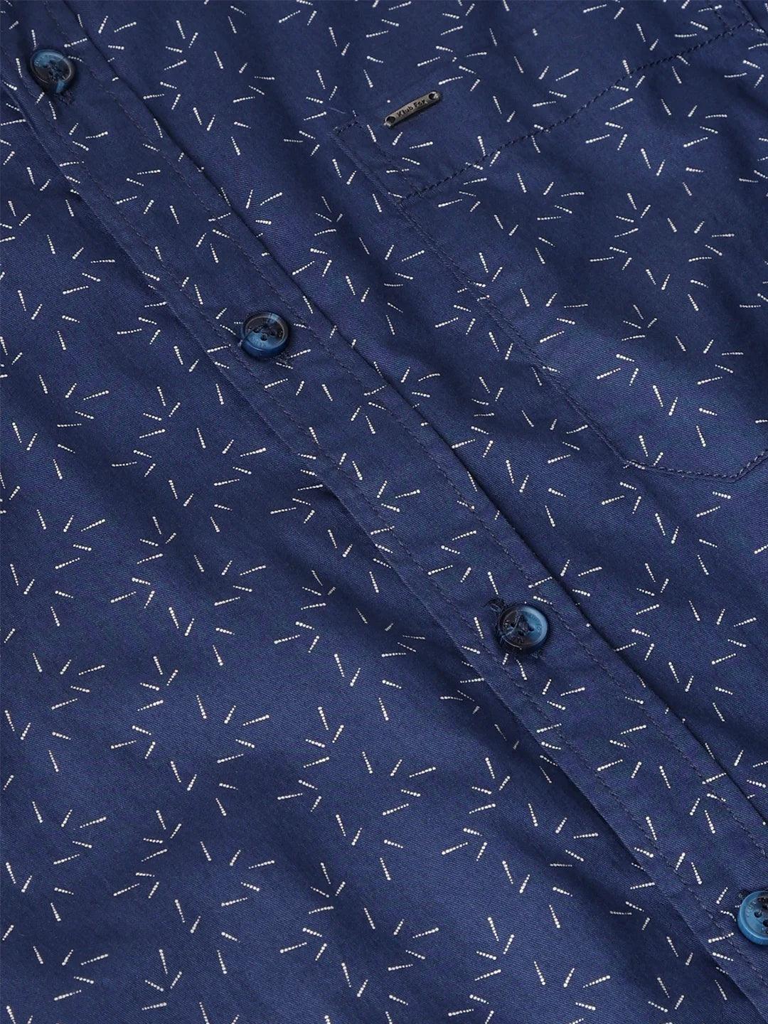 Blue Printed Shirt