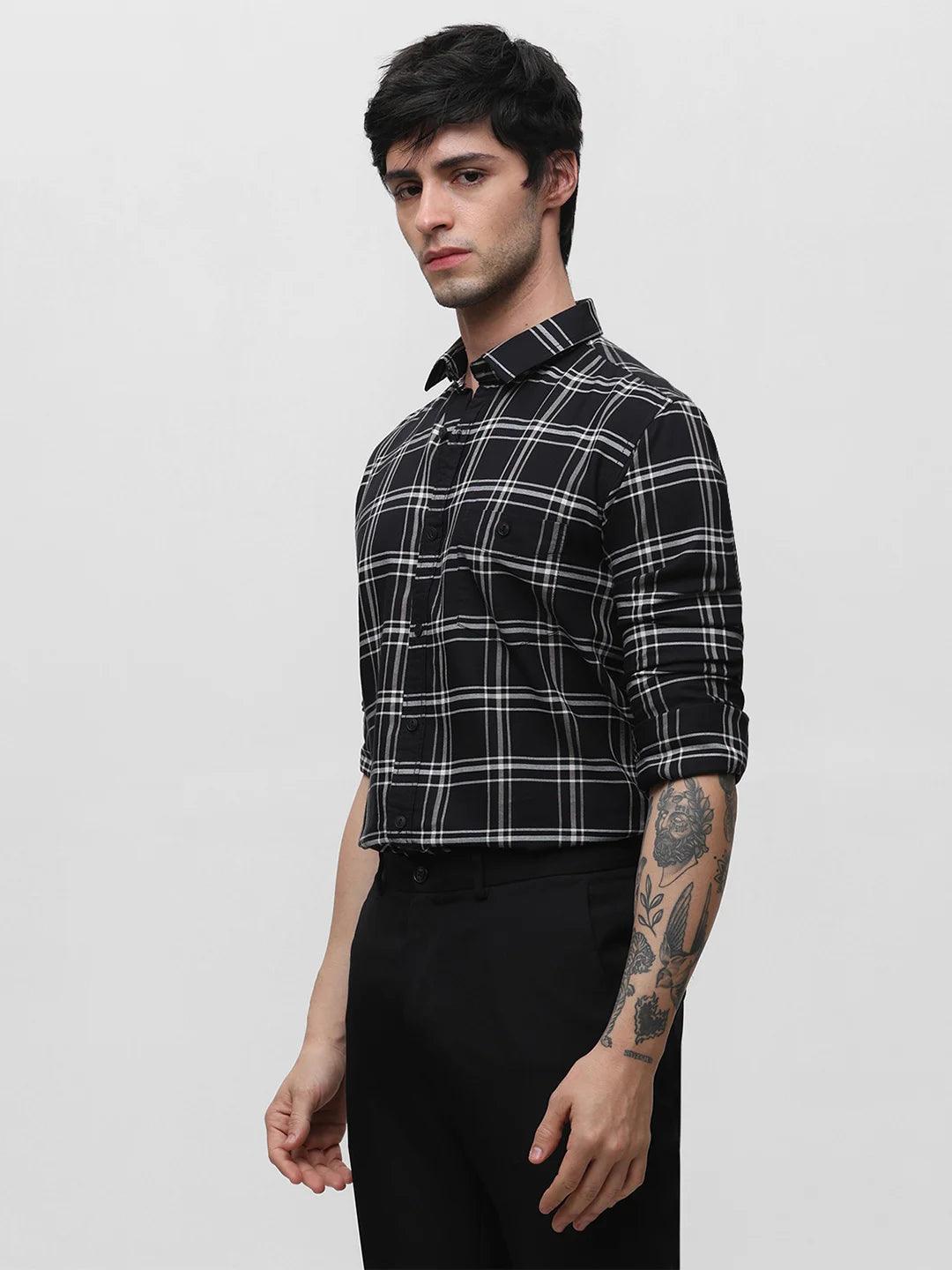 Black Checkered Shirt