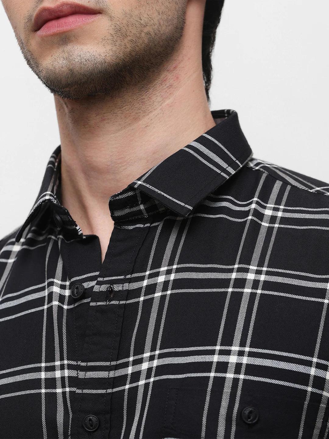 Black Checkered Shirt