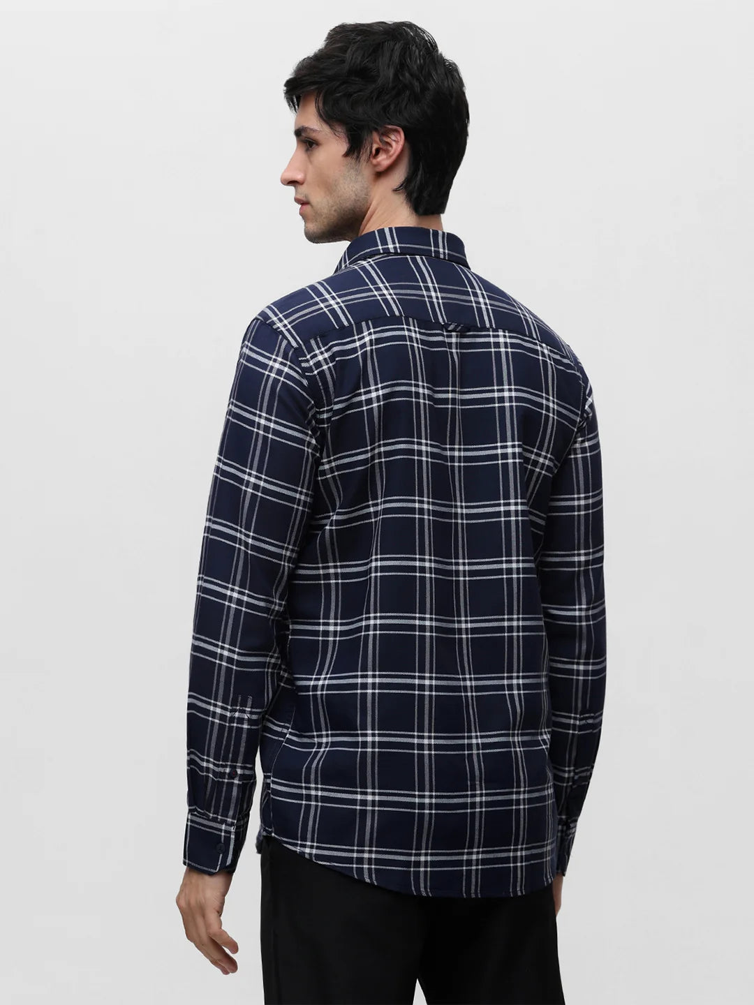 Navy Checkered Shirt