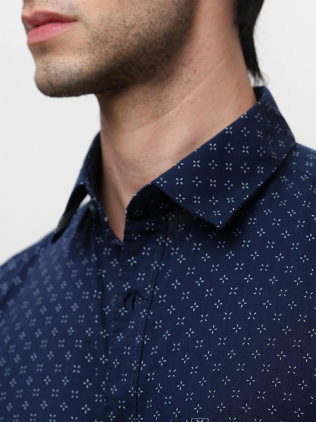 Navy Printed Shirt