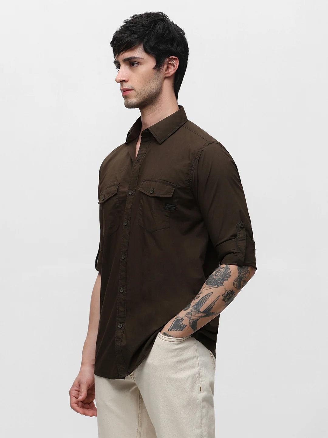 Olive Solid Shirt