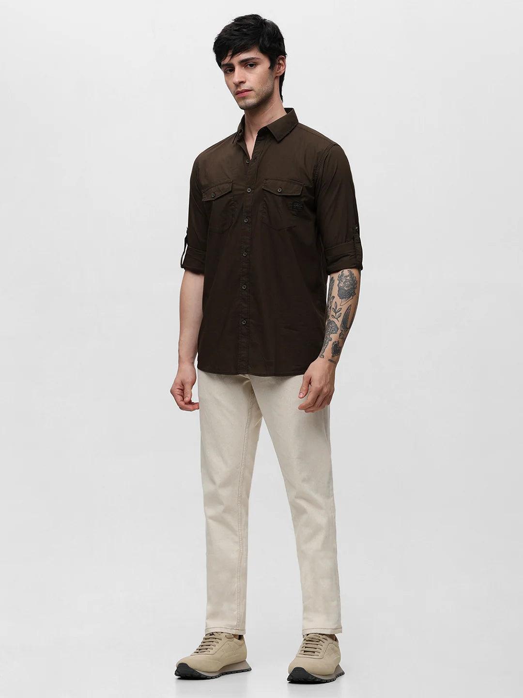 Olive Solid Shirt