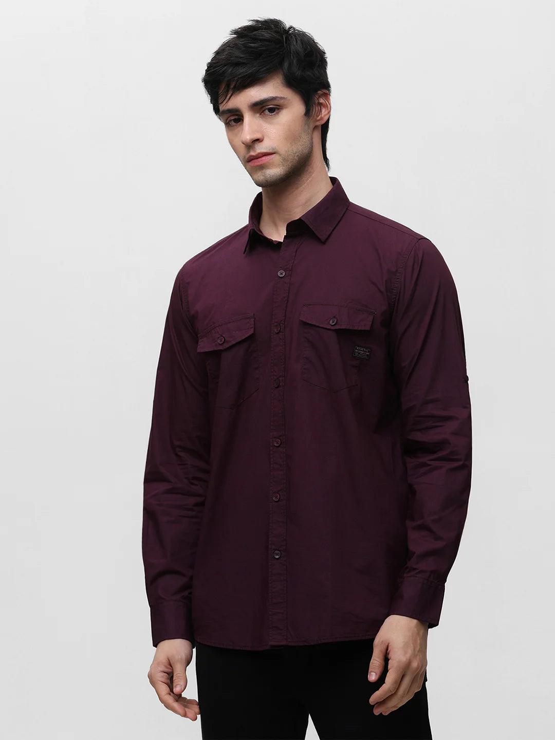 Purple Solid Shirt