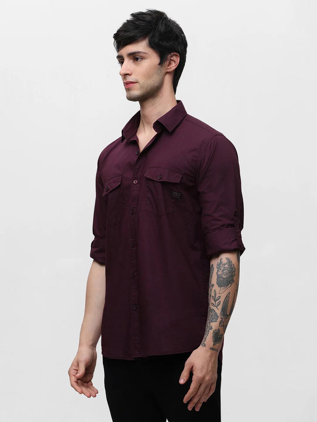 Purple Solid Shirt