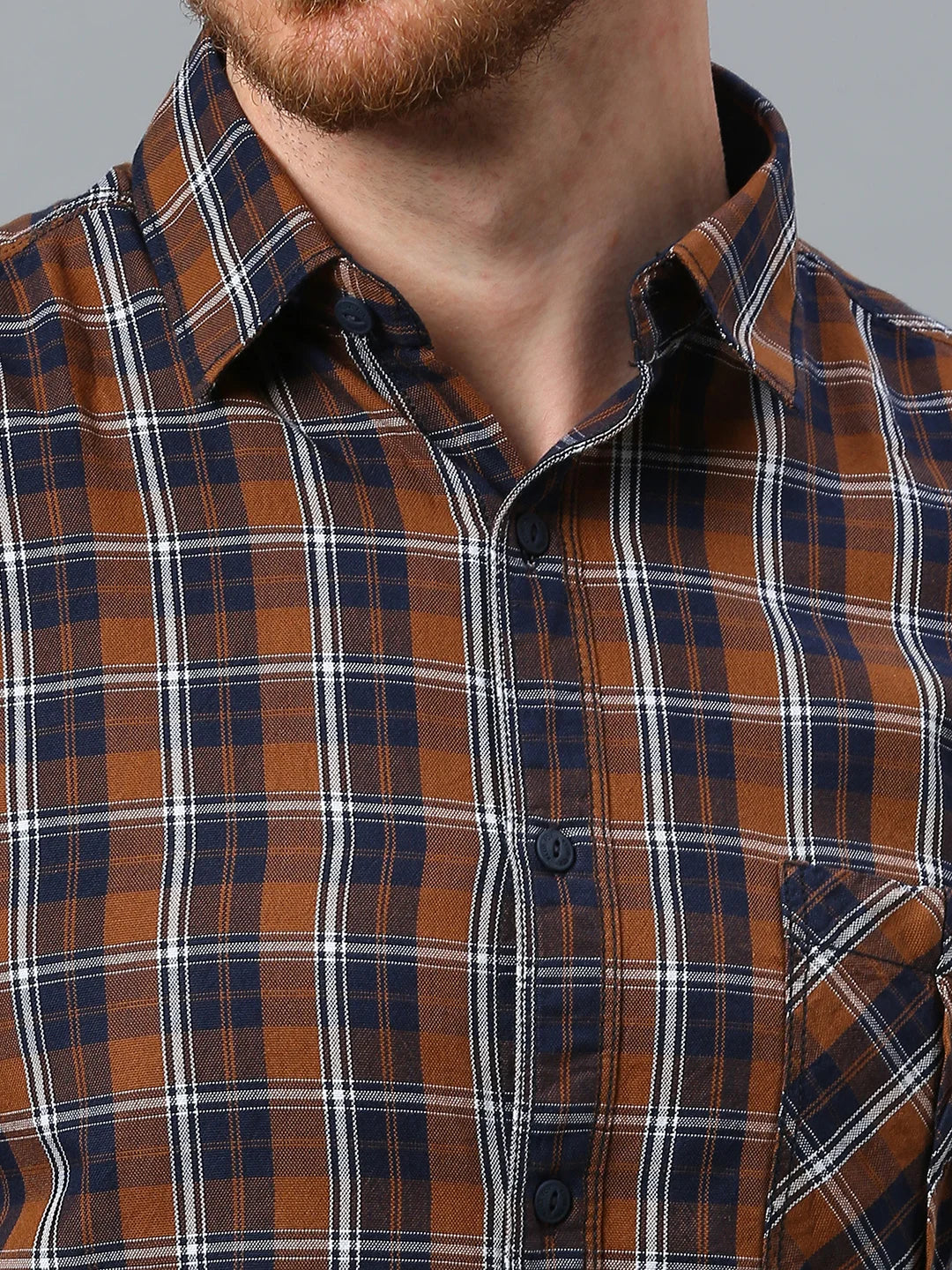 Brown Checkered Shirt