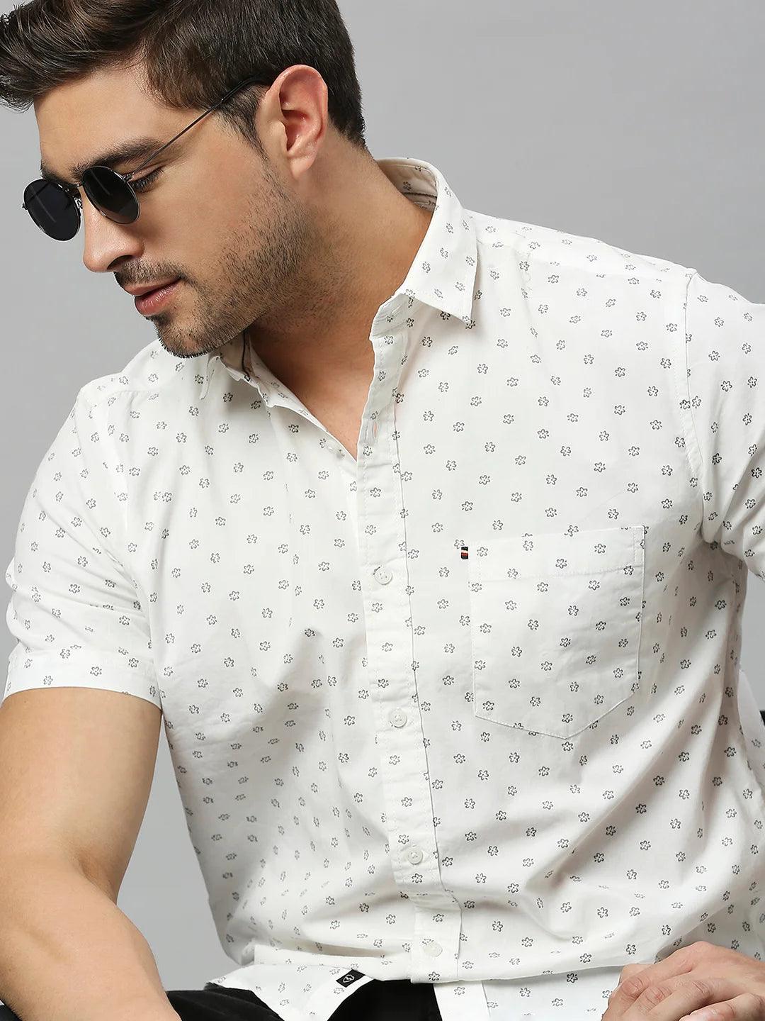 White Printed Shirt