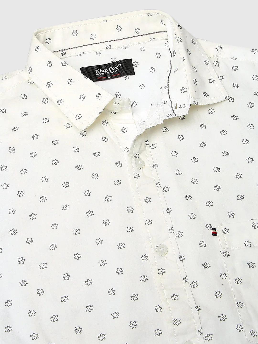 White Printed Shirt