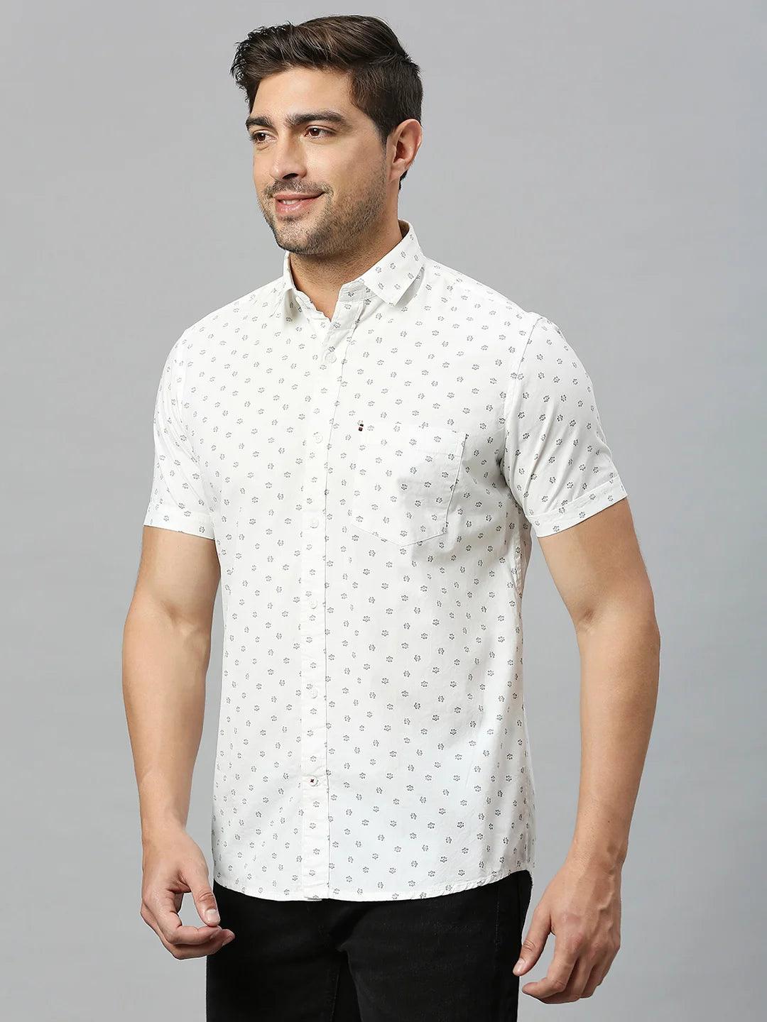 White Printed Shirt