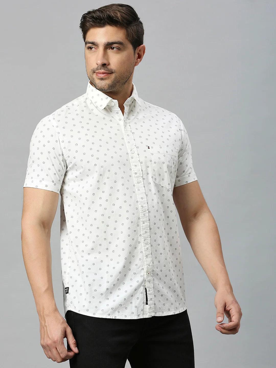White Printed Shirt